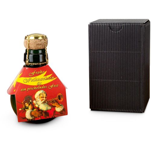Geschenkartikel / Präsentartikel: Kleinste Sektflasche: Weihnachtsgruß (Art.-Nr. CA110632) - Klein aber fein - auch so können Si...