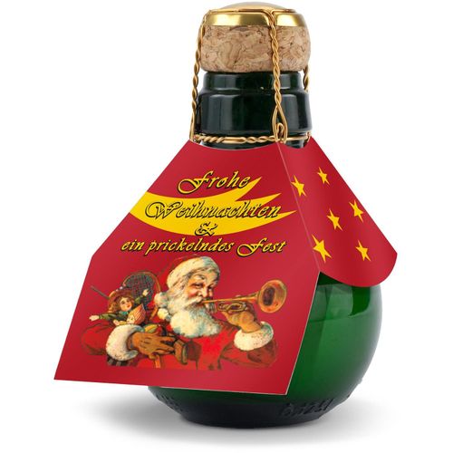 Geschenkartikel / Präsentartikel: Kleinste Sektflasche: Weihnachtsgruß (Art.-Nr. CA110632) - Klein aber fein - auch so können Si...