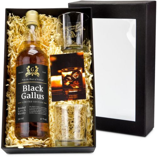 Geschenkset / Präsenteset: Black Gallus Whisky (Art.-Nr. CA156465) - Exklusiver Whisky - so kann ein Abend...