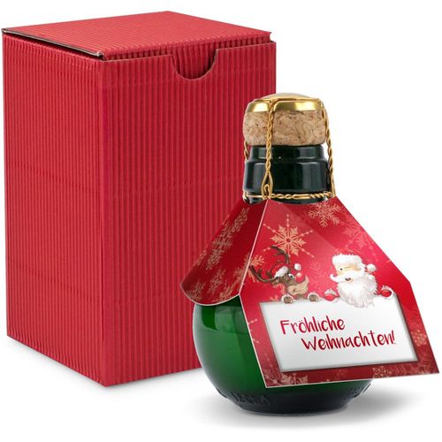 Geschenkset / Präsenteset: Kleinste Sektflasche: Fröhliche Weihnachten (Art.-Nr. CA413943) - Klein aber fein - auch so können Si...