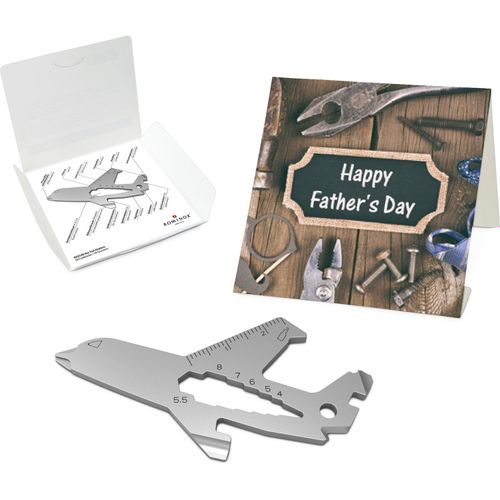 ROMINOX® Key Tool Airplane (18 Funktionen) Happy Father's Day (Art.-Nr. CA459843) - Überraschen Sie Ihre Handwerker mi...