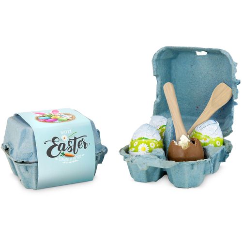 Geschenkartikel / Präsentartikel: Gefüllte Schokoladen-Ostereier im Karton (Art.-Nr. CA464964) - Hier wird der Eierkarton direkt zum...
