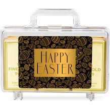 Geschenkartikel: Frohe Ostern Goldkoffer mit 12 Schokoladen Goldbarren (120 g) (Art.-Nr. CA476505)