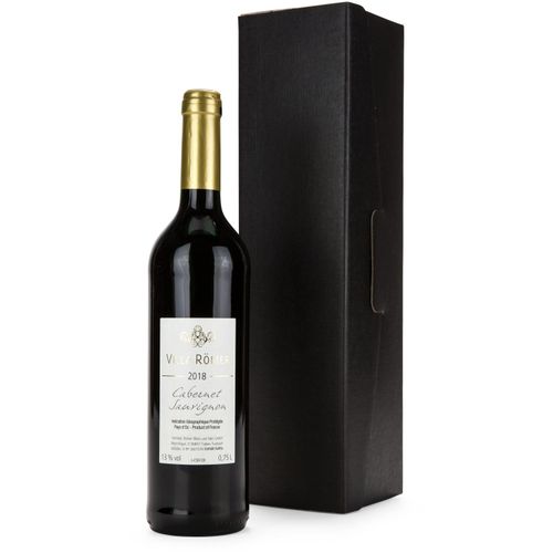 Geschenkset / Präsenteset: Rotwein im schwarzen Geschenkkarton (Art.-Nr. CA713870) - Ein Klassiker in modernem Gewand: Eine...