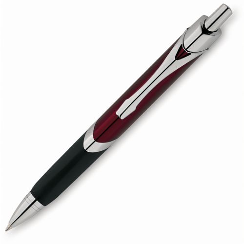 HK - 080 Kugelschreiber (Art.-Nr. CA049517) - Metall-Druckkugelschreiber, rot lackiert...