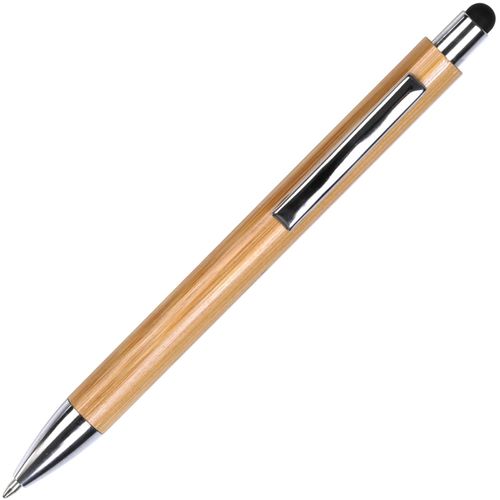 HK - 330 Bambus-Kugelschreiber (Art.-Nr. CA103821) - Druckkugelschreiber aus Bambus, Metallcl...