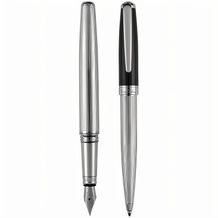 PIERRE CARDIN CHRISTOPHE -Chrome Kugelschreiber und Füllfederhalter (schwarz - chrome) (Art.-Nr. CA432742)