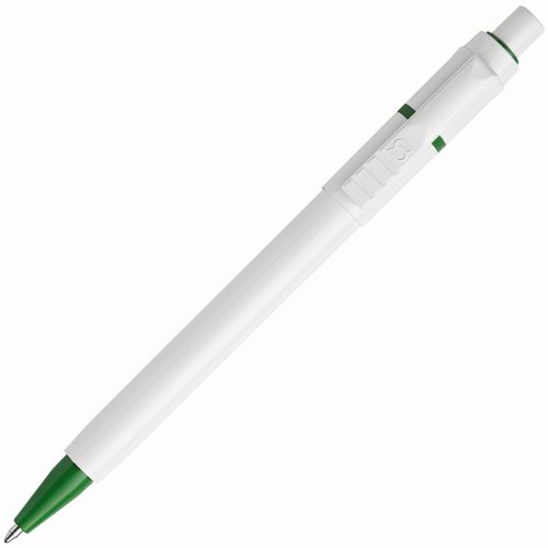 HK - BARON Kugelschreiber (Art.-Nr. CA513130) - Druckkugelschreiber weiß, mit farbige...
