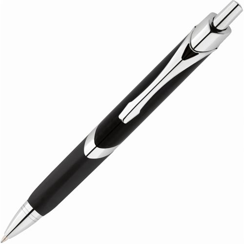 HK - 080 Kugelschreiber (Art.-Nr. CA538038) - Metall-Druckkugelschreiber, schwarz...