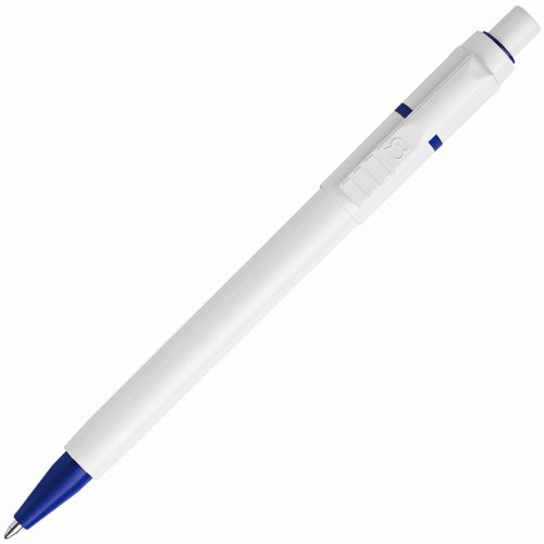 HK - BARON Kugelschreiber (Art.-Nr. CA719983) - Druckkugelschreiber weiß, mit farbige...