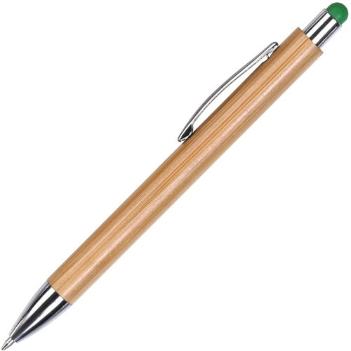 HK - 330 Bambus-Kugelschreiber (Art.-Nr. CA774117) - Druckkugelschreiber aus Bambus, Metallcl...