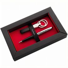 TRIANON Set aus Kugelschreiber und Schlüsselring (schwarz) (Art.-Nr. CA875815)