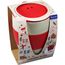 koziol AROMA TO GO RUDOLF SET - Thermobecher mit Deckel 400ml + Tassenutensilo (nature desert sand/red) (Art.-Nr. CA485564)