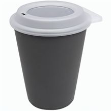 koziol MOVE CUP 0,3 WITH SIP LID Becher 300ml mit Deckel Trinköffnung (nature ash grey) (Art.-Nr. CA600168)