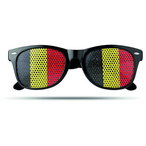 Fan Sonnenbrille FLAG FUN (Art.-Nr. CA000271) - Sonnenbrille. Linsen mit unterschiedlich...