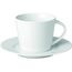 Cappuccino Tasse und Untertasse PARIS (weiß) (Art.-Nr. CA027667)