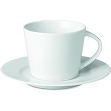 Cappuccino Tasse und Untertasse PARIS (weiß) (Art.-Nr. CA027667)
