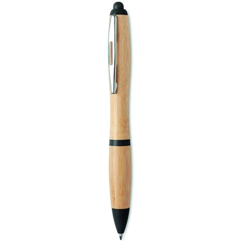 Druckkugelschreiber ABS/Bambus RIO BAMBOO (Art.-Nr. CA033860) - Druckkugelschreiber mit Schaft aus...
