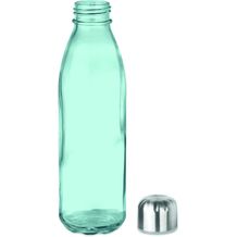 Trinkflasche Glas 650 ml (transparent blau) (Art.-Nr. CA037282)