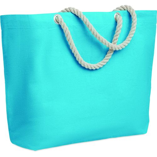 Strandtasche mit Kordelgriff MENORCA (Art.-Nr. CA078337) - Strandtasche aus Baumwolle 220g/m² mi...