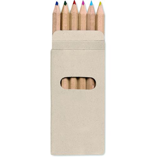 6 Buntstifte ABIGAIL (Art.-Nr. CA088497) - 6-teiliges Buntstifte-Set im Karton.