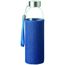 Trinkflasche Glas 500ml UTAH DENIM (blau) (Art.-Nr. CA090294)