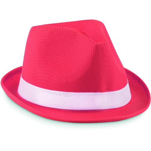 Farbiger Hut WOOGIE (Art.-Nr. CA095606) - Farbiger Hut aus Polyester mit weiße...
