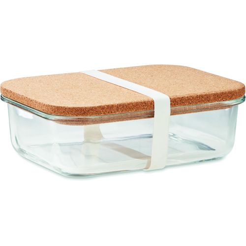 Lunchbox Glas mit Kork CANOA (Art.-Nr. CA102108) - Lunchbox aus Borosilikatglas mit Deckel...