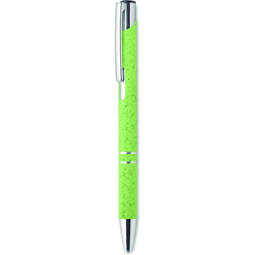 Öko-Druckkugelschreiber BERN PECAS (Art.-Nr. CA105208) - Druckkugelschreiber aus 50% Weizenstroh...