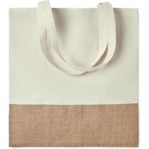 Einkaufstasche mit Jutebesatz INDIA TOTE (beige) (Art.-Nr. CA115845)