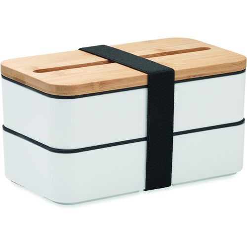 Lunchbox recyceltes PP WINT (Art.-Nr. CA143945) - Lunchbox aus recyceltem PP mit 2 Ebenen....