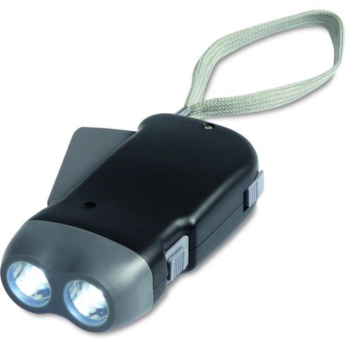 LED-Taschenlampe ROBIN (Art.-Nr. CA144251) - Dynamobetriebene LED-Taschenlampe mit 2...