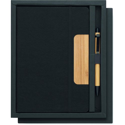 DIN A5 RPET Notizbuch-Set NOTEMIX (Art.-Nr. CA159265) - DIN A5 Notizbuch mit gebundenem Hard...