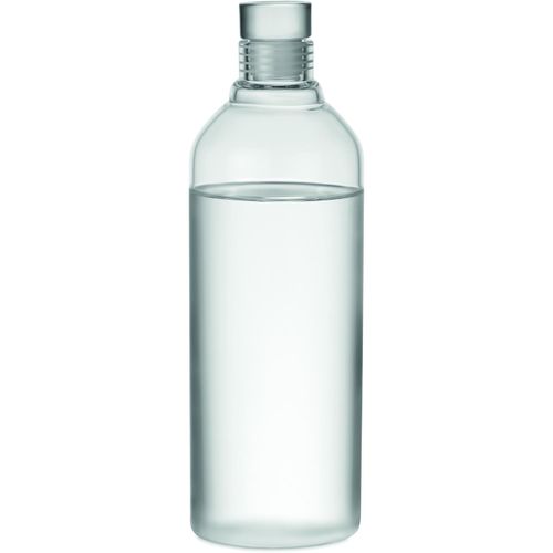 Flasche Borosilikatglas 1 L LARGE LOU (Art.-Nr. CA162374) - Flasche aus Borosilikatglas mit auslaufs...