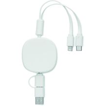 Einziehbares USB-Ladekabel TOGOBAM (weiß) (Art.-Nr. CA163900)