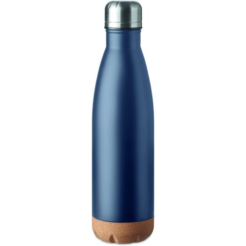 Doppelwandige Isolierflasche ASPEN CORK (Art.-Nr. CA175081) - Doppelwandige Isolierflasche aus Edelsta...