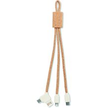 3in1 Ladekabel Kork CABIE (beige) (Art.-Nr. CA183449)