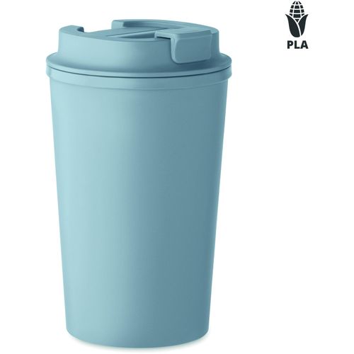 Doppelwandiger Becher 350 ml BEIBAKU (Art.-Nr. CA186998) - Doppelwandiger Becher aus 100% PLA-Mais...