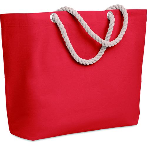 Strandtasche mit Kordelgriff MENORCA (Art.-Nr. CA191860) - Strandtasche aus Baumwolle 220g/m² mi...