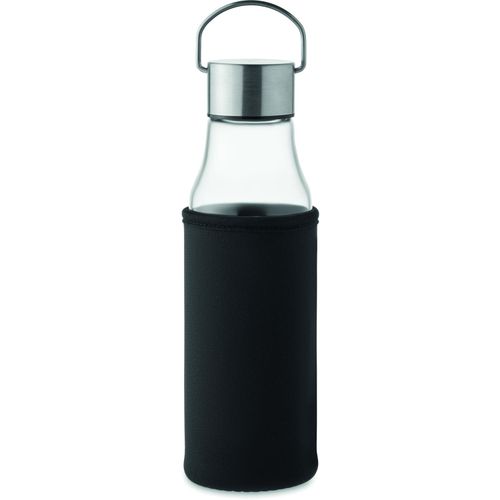 Glasflasche 500 ml NIAGARA (Art.-Nr. CA206183) - Glasflasche mit Deckel aus Edelstahl...