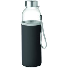 Trinkflasche Glas 500 ml (schwarz) (Art.-Nr. CA209483)