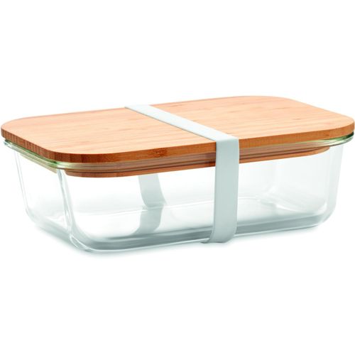 Lunchbox Glas mit Bambus TUNDRA LUNCHBOX (Art.-Nr. CA215215) - Lunchbox aus Glas mit Deckel aus Bambus...