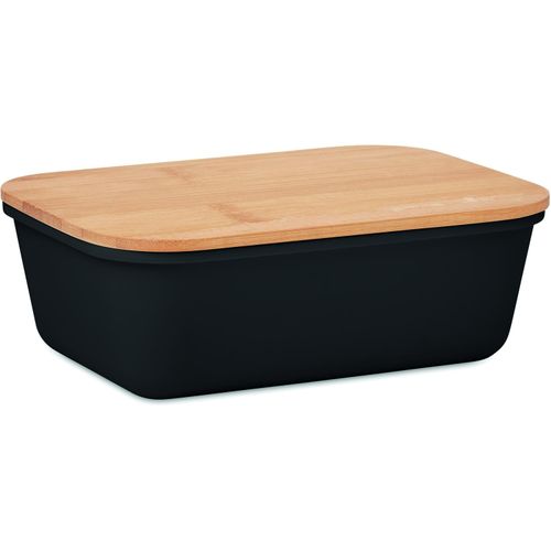 Lunchbox mit Bambus-Deckel THURSDAY (Art.-Nr. CA230969) - Lunch- oder Sandwichbox aus PP mit...