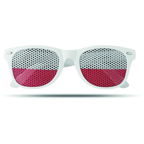 Fan Sonnenbrille FLAG FUN (Art.-Nr. CA232332) - Sonnenbrille. Linsen mit unterschiedlich...