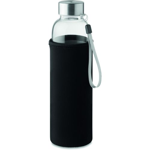 Einwandige Trinkflasche Glas UTAH TEA (Art.-Nr. CA232616) - Einwandige Trinkflasche aus Borsilikat-G...