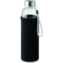 Einwandige Trinkflasche Glas (schwarz) (Art.-Nr. CA232616)