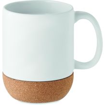 Kaffeebecher mit  Kork 300 ml MATT (weiß) (Art.-Nr. CA268614)