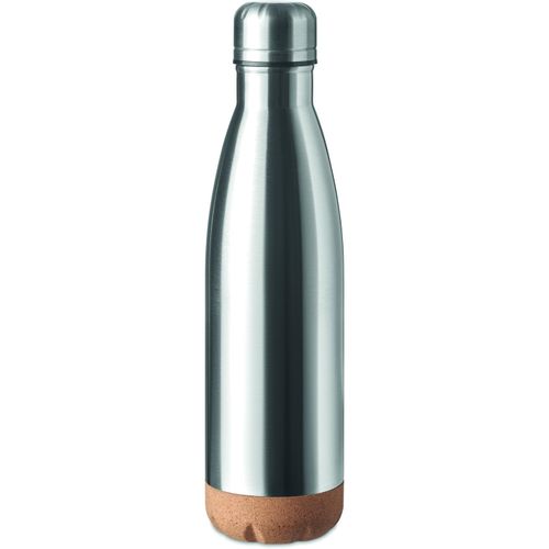 Doppelwandige Isolierflasche ASPEN CORK (Art.-Nr. CA272758) - Doppelwandige Isolierflasche aus Edelsta...