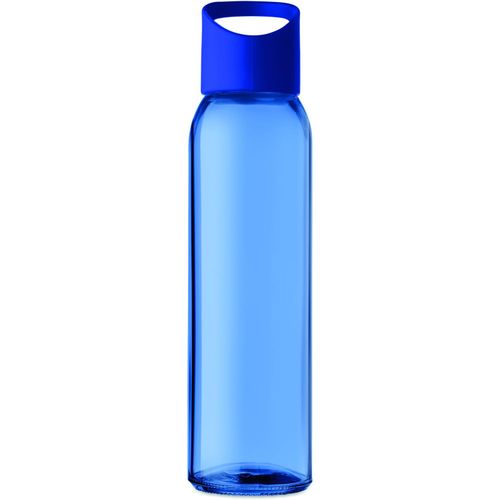 Trinkflasche Glas 470 ml PRAGA (Art.-Nr. CA311644) - Trinkflasche aus Glas. Deckel aus PP...