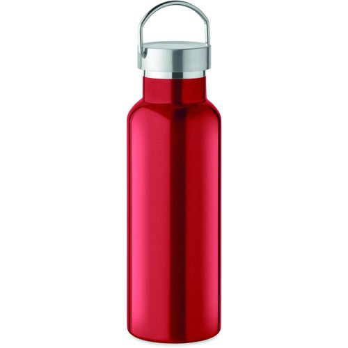 Doppelwandige Flasche 500 ml FLORENCE (Art.-Nr. CA313938) - Doppelwandige Isolierflasche aus recycel...